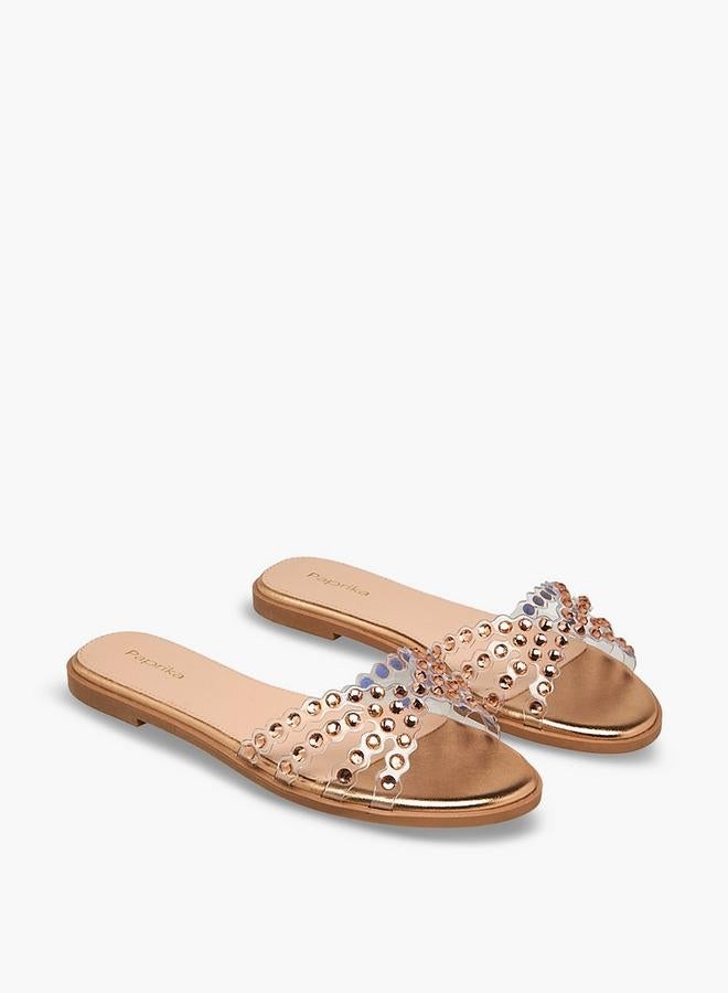 Paprika Women Embellished Flat Sandals Ramadan Collection - Image 2